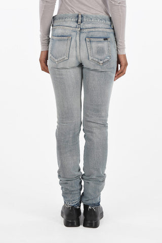 vintage effect Mid-rise waist jeans