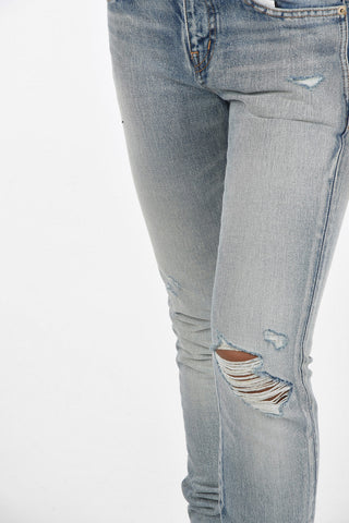 vintage effect Mid-rise waist jeans