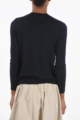 Virgin Wool SONALE Cardigan with Front Buttoning