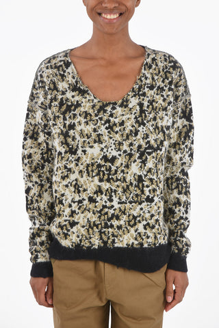 Crew Neck Animalier Patterned Sweater
