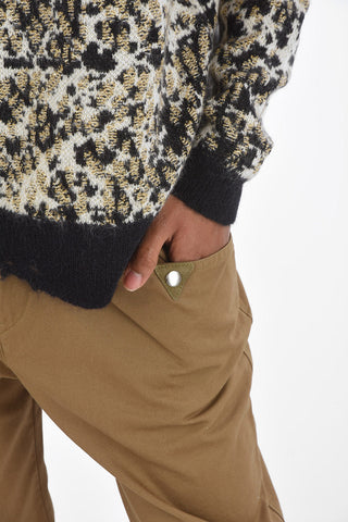 Crew Neck Animalier Patterned Sweater
