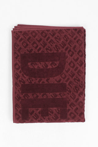 HOME LINEN cotton 3D logo shower towel