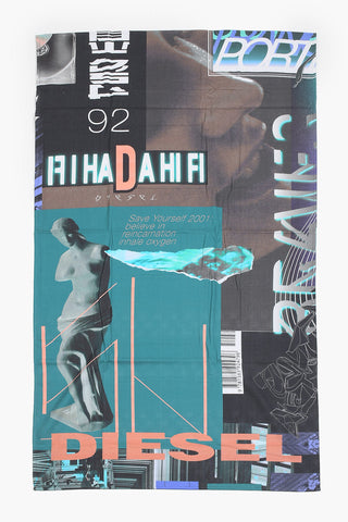 HOME LINEN printed CYBER CLASH gym towel
