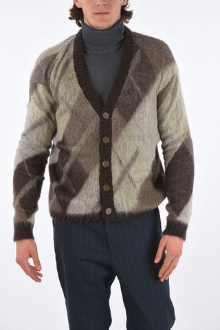 Mohair Blend Cardigan with Buttons