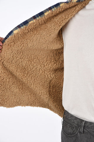 Eco-shearling Lined Plaid Shirt