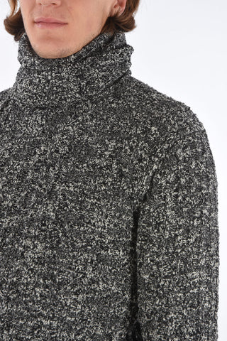 Ribbed Pullover with Extra-long Turtleneck