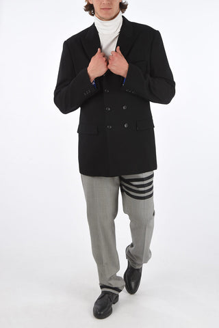 Blazer Doppiopetto in Lana con Rever a Lancia