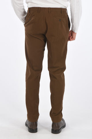 Pantaloni Regular in Cotone Tinto in Capo con Passanti