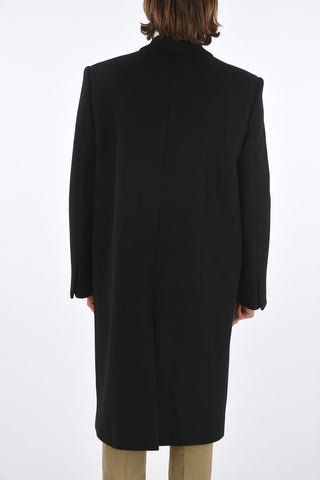 Single-breasted Wool Blend Coat