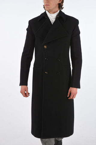 Cappotto Oversized Doppiopetto con Bottone Ornamentale