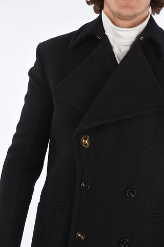 Cappotto Oversized Doppiopetto con Bottone Ornamentale