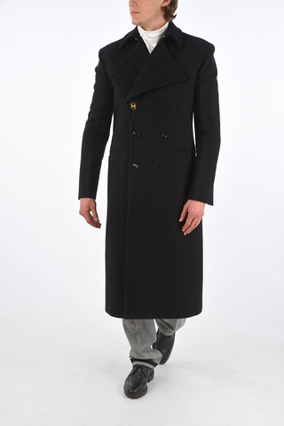 Cappotto Oversized Doppiopetto con Bottone Ornamentale