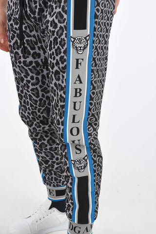 Joggers #DGMILLENNIALS con Fronte Animalier e Retro Monogram