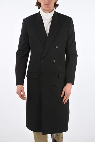 Peak Lapel Double Breasted Overcoat