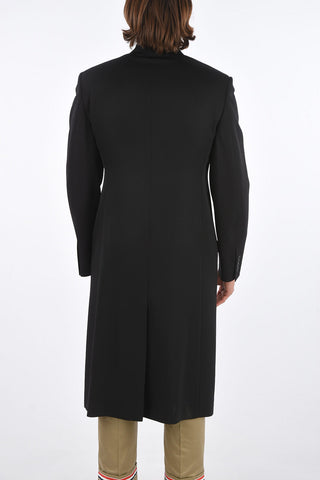 Peak Lapel Double Breasted Overcoat