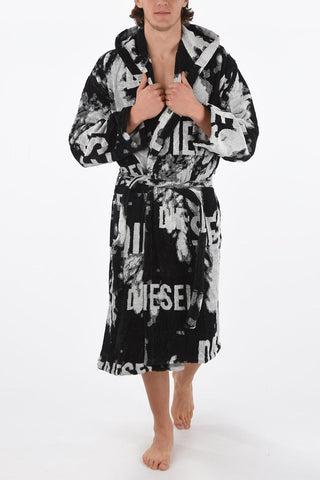 HOME LINEN hooded FLORASHADOW bathrobe