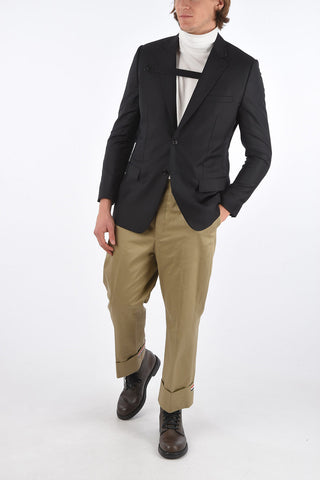 2 Button Blazer with Logoed Label