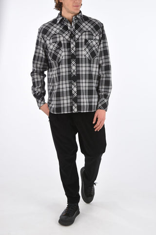 Camicia Western in Lana a Quadri Madras