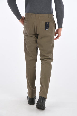 Dyed Cotton Regular Pants with Belt Loops