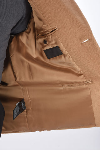 Cappotto in Lana Imbottito con Tasche ad Aletta