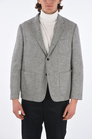 Shetland Wool 2 Button Blazer with Patch Pocket