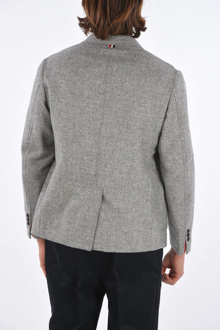 Shetland Wool 2 Button Blazer with Patch Pocket