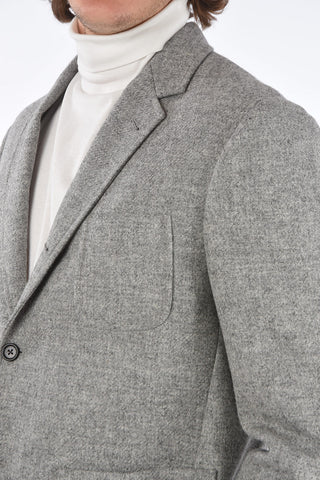 Shetland Wool 2 Button Blazer with Patch Pocket