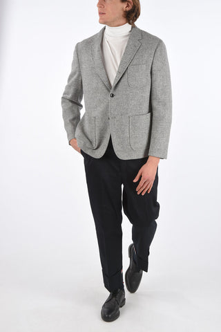 Shetland Wool 2 Button Blazer with Patch Pocket