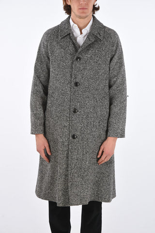 Single-breasted Barleycorn Coat with Flush Pockets