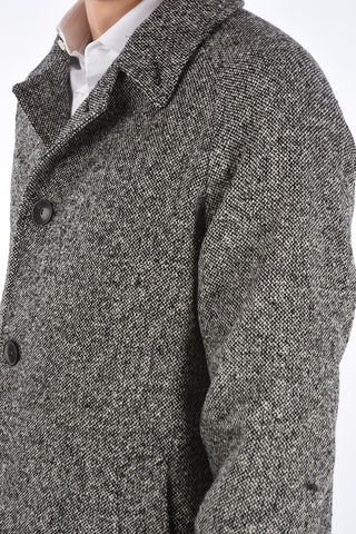 Single-breasted Barleycorn Coat with Flush Pockets