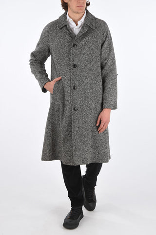 Single-breasted Barleycorn Coat with Flush Pockets