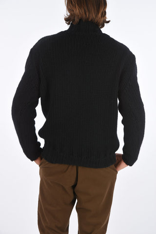 V Neck Wool and Angora Pullover