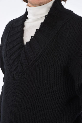 V Neck Wool and Angora Pullover