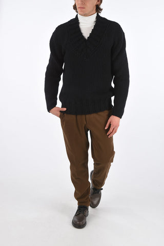 V Neck Wool and Angora Pullover