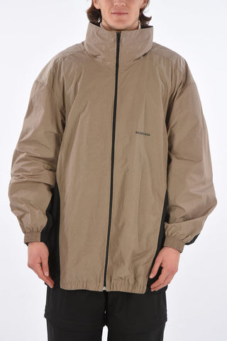 Oversized Windbreaker with Full Zip Closure