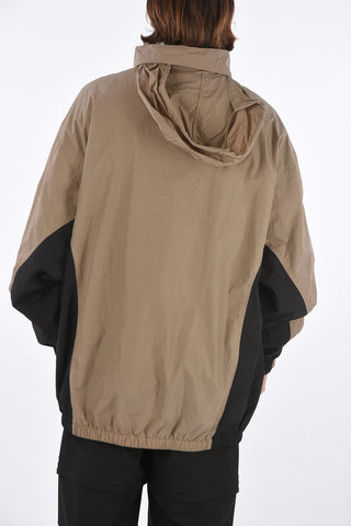 Oversized Windbreaker with Full Zip Closure