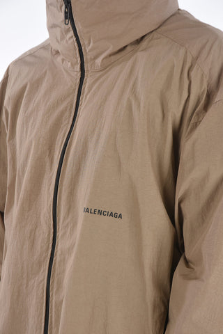 Oversized Windbreaker with Full Zip Closure