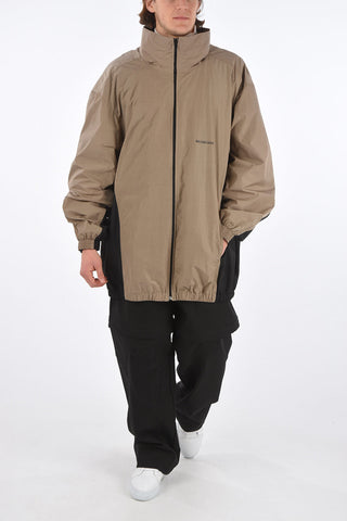 Oversized Windbreaker with Full Zip Closure