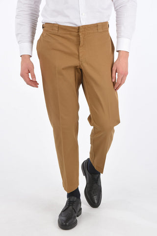 Stretch Cotton Pants with Leg Pocket