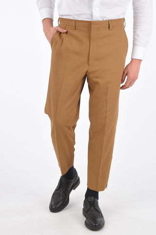 4 Pocket Cropped Pants with Ankle Zips