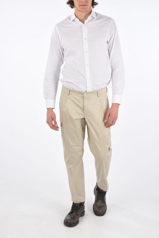 Pantaloni Cargo in Cotone con Coulisse alla Caviglia