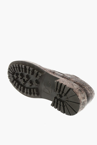 Lace Up BERNINI Leather Brogue Derby Shoes with Lived Effect