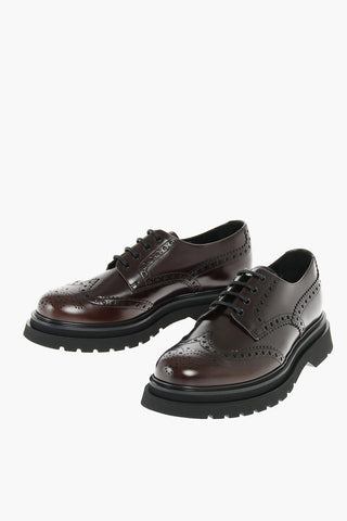 Derby Brogue Stringate in Pelle Spazzolata