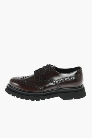 Derby Brogue Stringate in Pelle Spazzolata