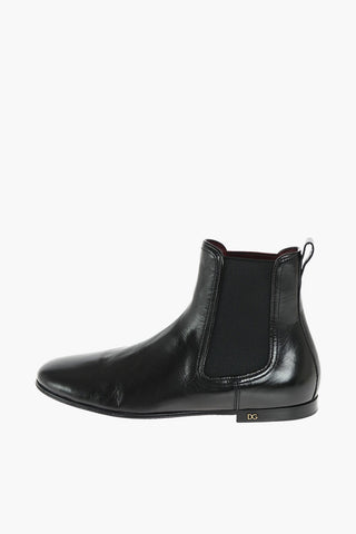 Smooth Sole Leather Chelsea Booties