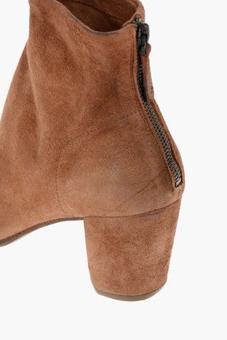 Suede COLTELLO Booties with Back Zip