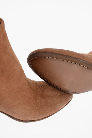 Suede COLTELLO Booties with Back Zip