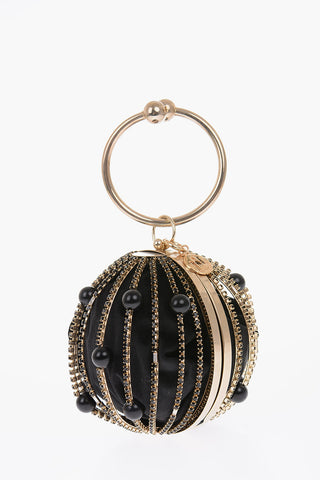 pochette SASHA con cristalli e finte perle