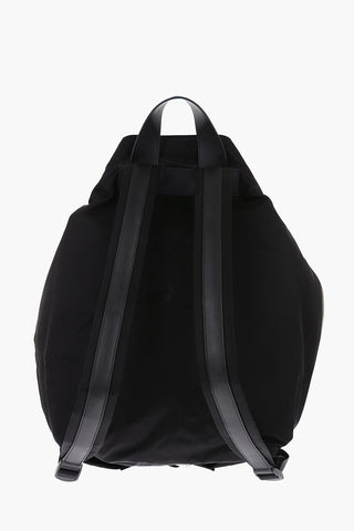 Zaino in tessuto con rifiniture in pelle