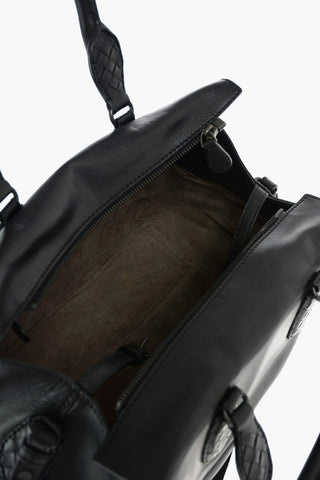 Leather Bowler Bag with Removable Shoulder Bag